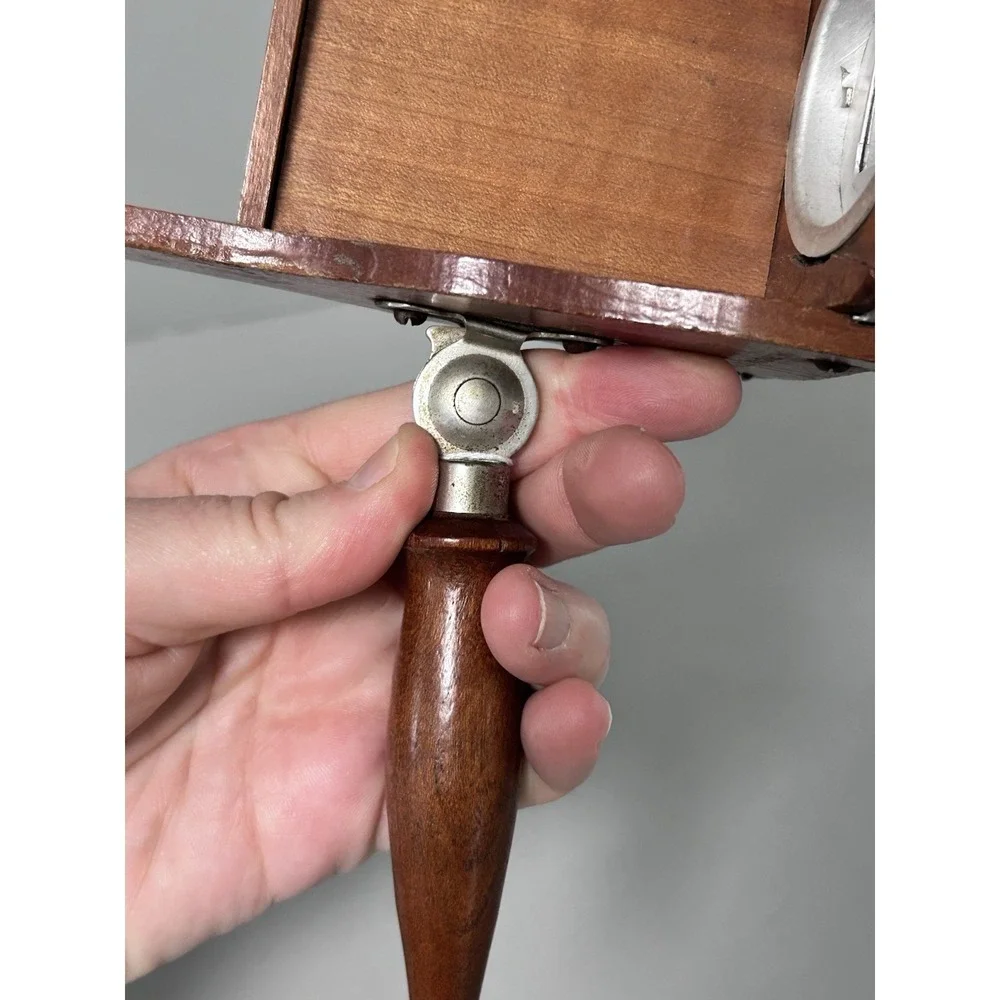 Vintage The MERCURY STEREOSCOPE Antique 3D Photo Card Viewer Metal & Wood
